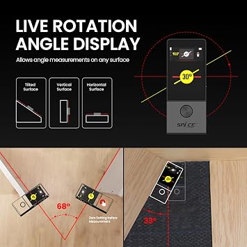 MiLESEEY 330 ft Smart Laser Tape Measure & Digital Ruler D9 PRO IPS Touchscreen, AppSync, Visual Aligning Indicator, P2P, Live Angle Display Professional Measuring Tool