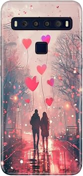 TCL ile Uyumlu TCL 10L Silikon Telefon K l f , Sevgililer G n  Temal , Darbe Emici,  ok Renkli
