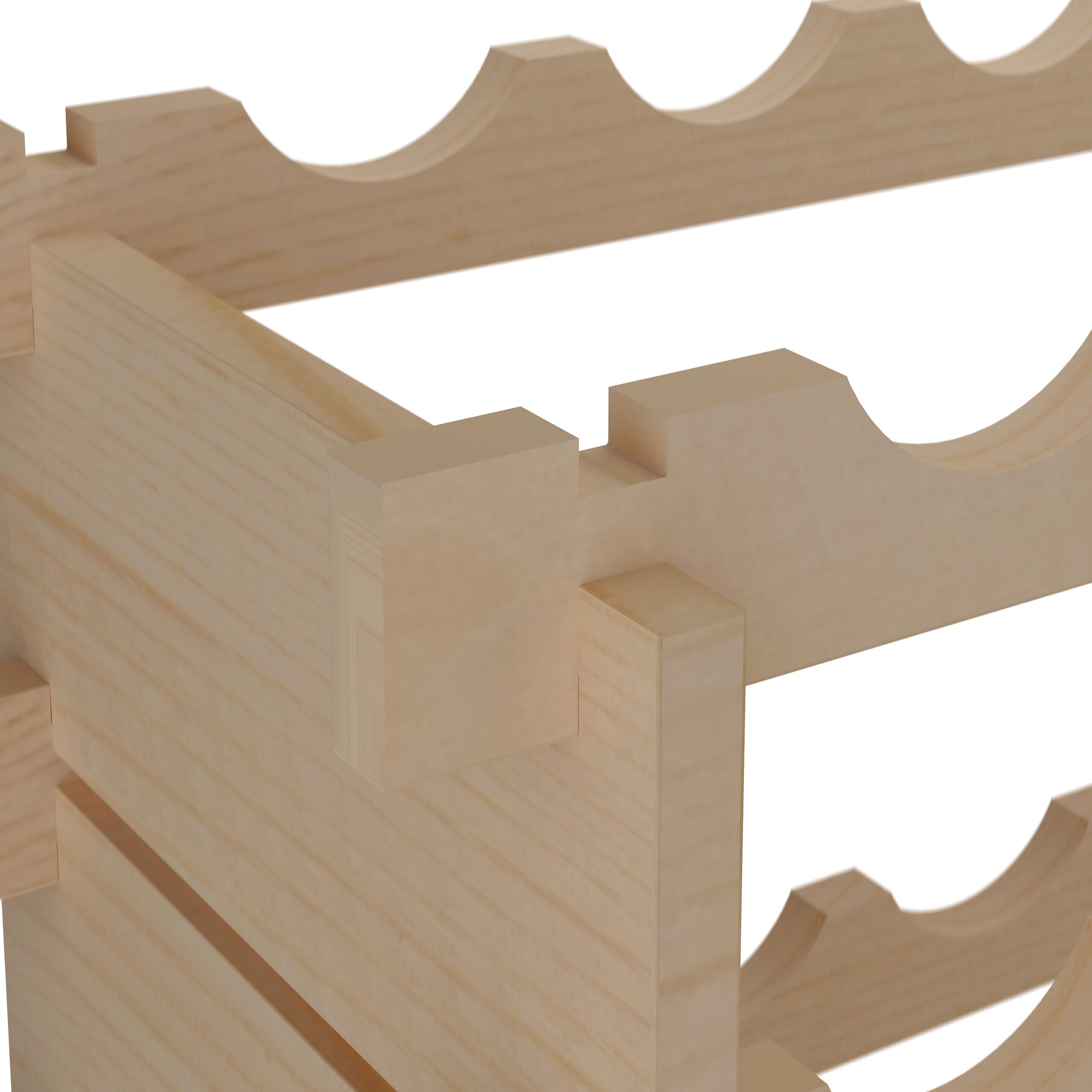 Relaxdays Botellero, 100 Botellas de Vino, Vinoteca Apilable, 120 x 103 x 25 cm, Extensible, Madera de Pino, Natural