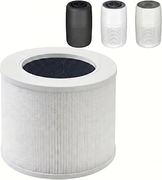 Air Purifier Replacement Filter Compatible with Levoit Core Mini Air Purifier Filter 3-in-1 H13 True HEPA Filters, High-Efficiency Activated Carbon Filter, Replace Part Core Mini-RF, 1 Pack