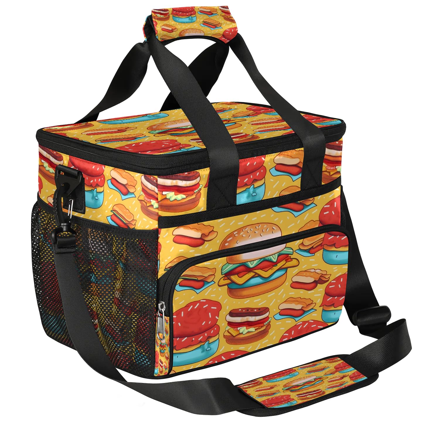 Lunch Box for Men Heavy Duty Insulated Lunch Bag for Women Yummy Hamburger Lunchbox for Adults Lunch Cooler