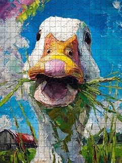 500 Piece Puzzle for Adults Vibrant Goose Close-up A Challenging and Funny Jigsaw Game for Families Fun Wall Art and Family Night Gift Idea