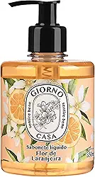 Sabonete Líquido Para as Mãos, Flor de Laranjeira, Giorno Casa, 350 ml, Laranja