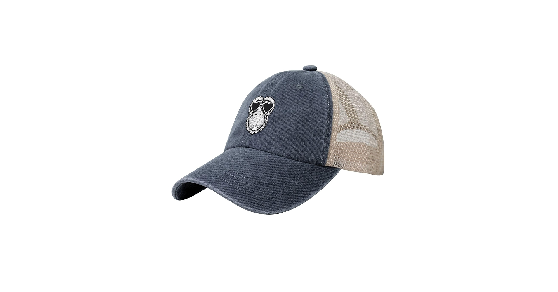 QIKLMMA Monkey Eyeglasses Baseball Cap for Men Women