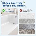 XIYUNTE Tapis de bain bébé pour Tub Non-dérapant Tapis de bains pour enfants - 40'x16'' extra long pour les enfants Baignoire tapis antidérapant, matelas de bain pour tout-petits respectueux de l'environnement avec des ventouses pour une poignée sûre, facile à nettoyer & Séchage facile