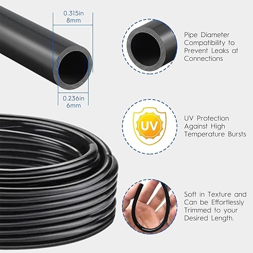 Miniatura 6 de Kit de riego automático por goteo de 360, boquilla de pulverización universal ajustable, sistema de atomización de cobre resistente para