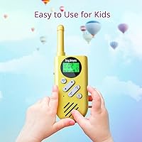 Vista 5 de Walkie Talkies para niños recargables, juguetes para niños y niñas de 3 a 12 años, paquete de 3 radios de dos vías de largo alcance, regalos
