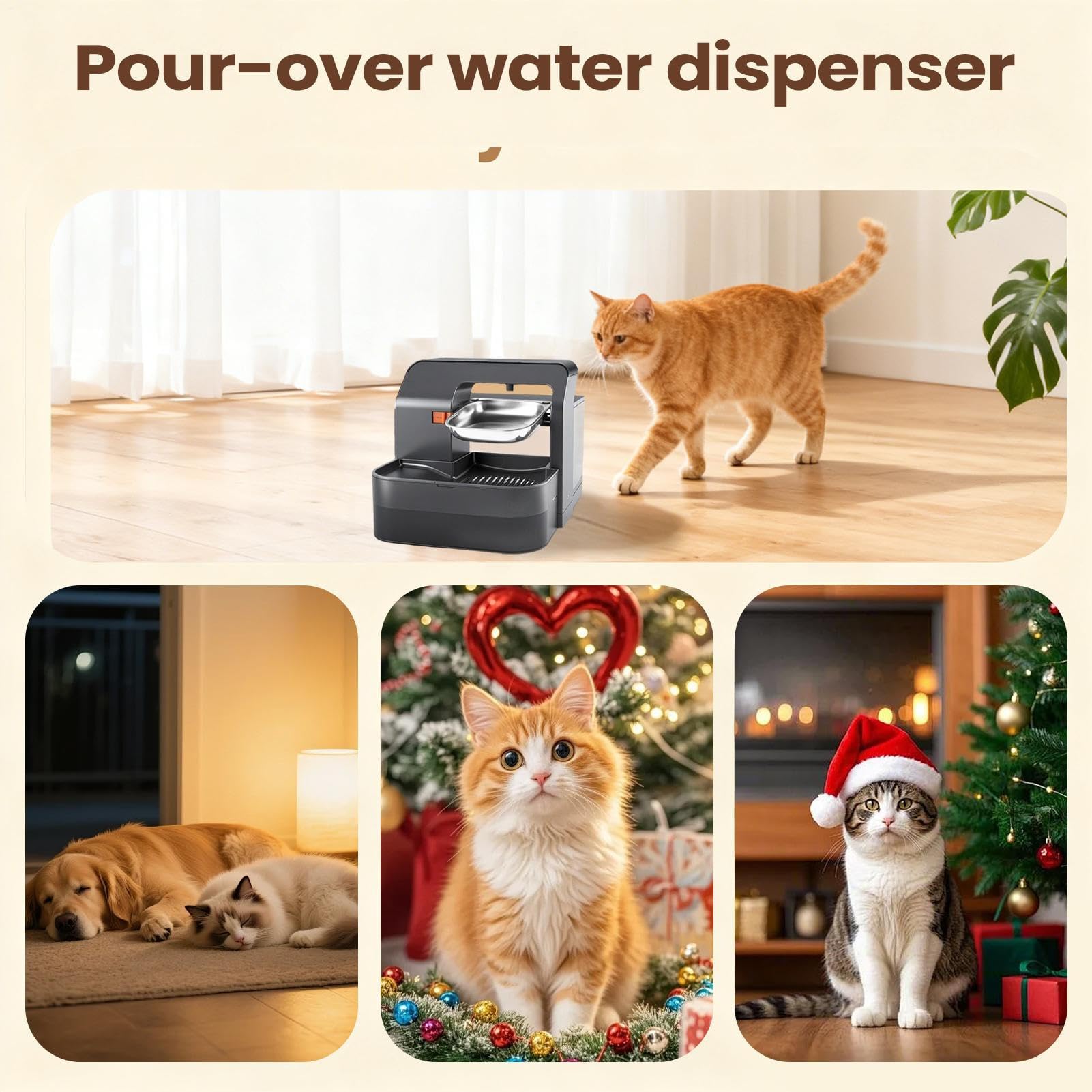 Dispensador De Bebedero para Perros 3.2L Bebedero Silencioso | Fuente Hidratante Portátil para Animales Domésticos Para Cachorros, , Conejos, Interior, Exterior, Jaula y Transportín
