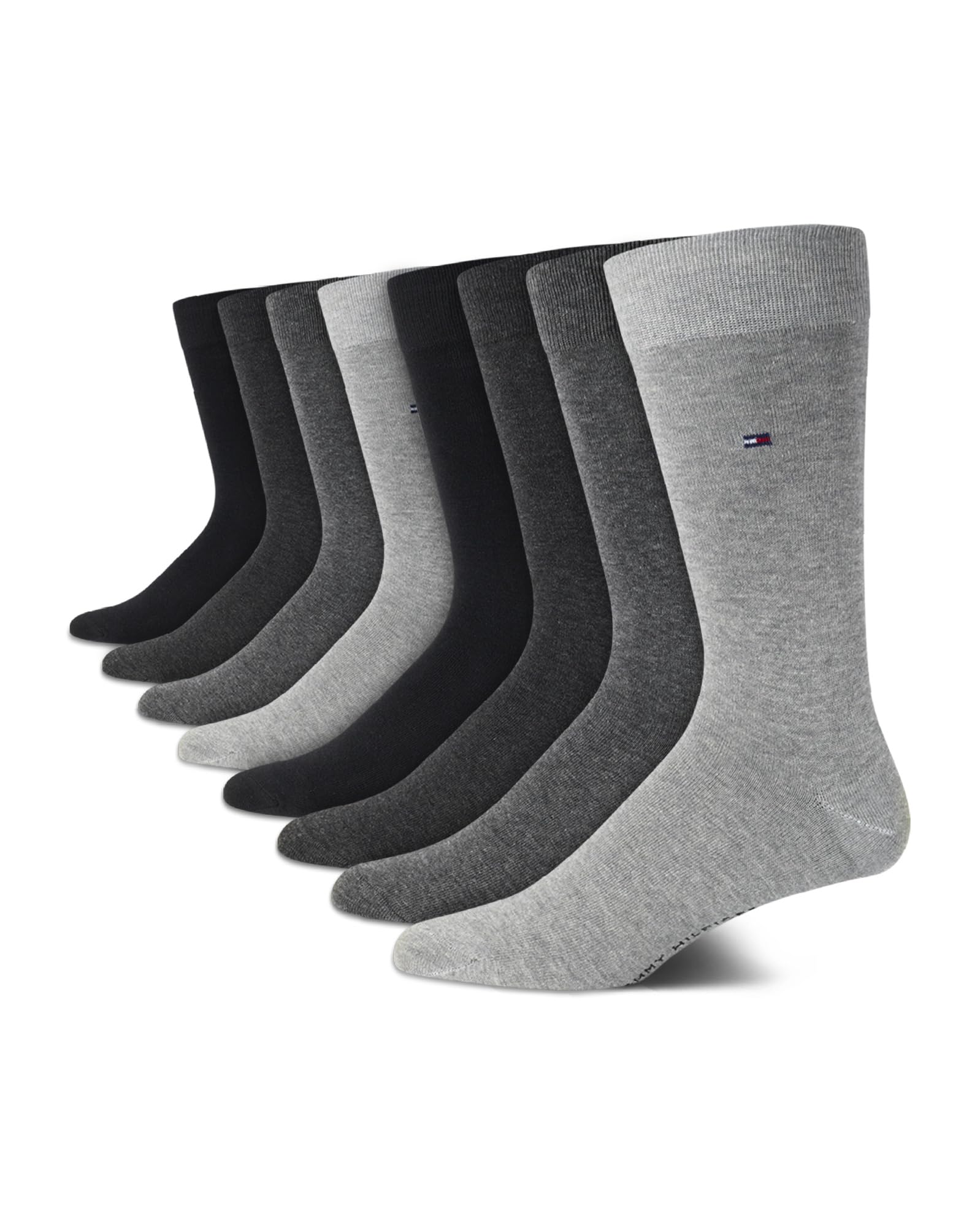 Mens Dress Socks - 8 Pack Lightweight Everyday Crew Work Socks for Men for Casual and Formal Wear