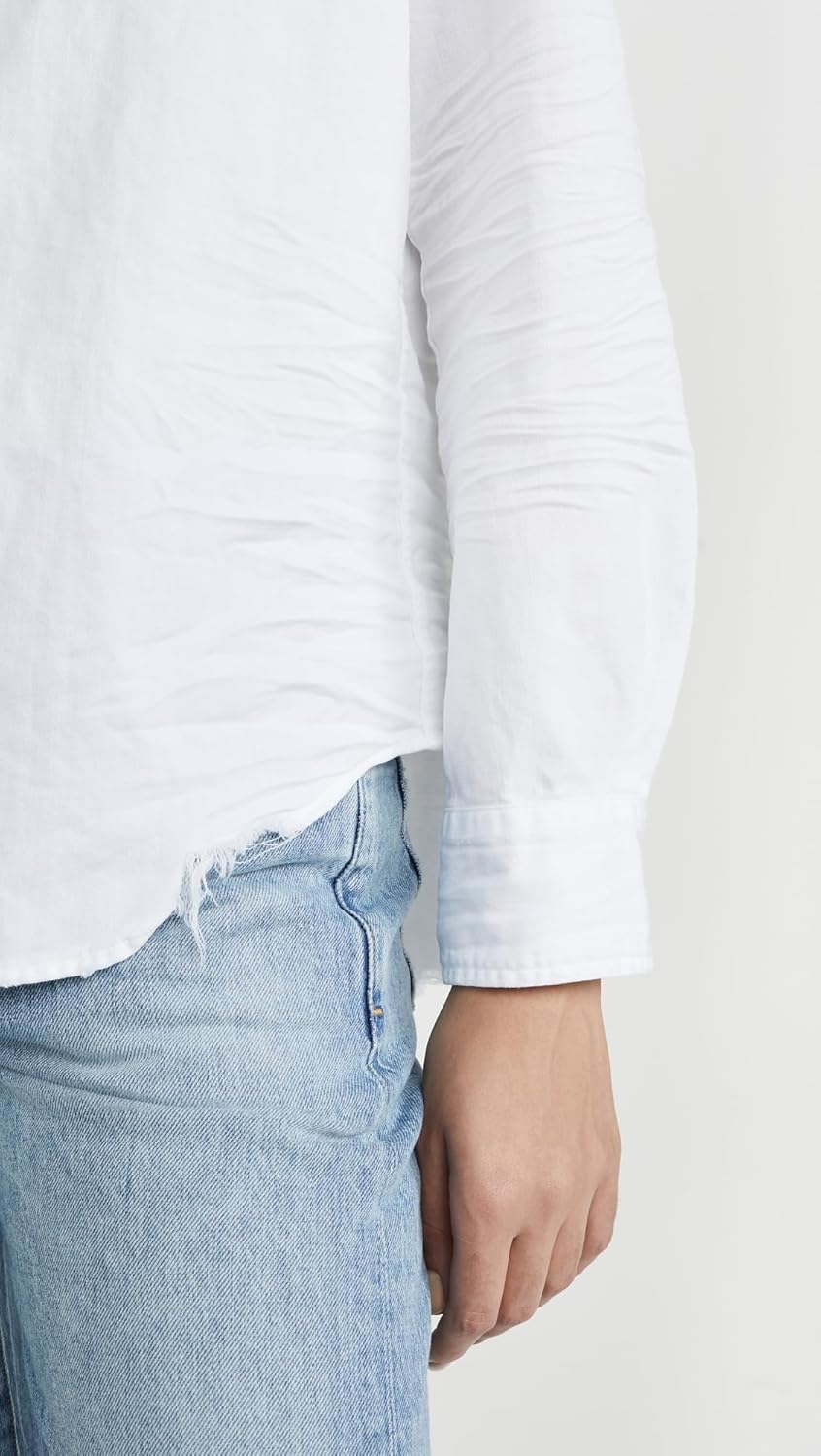 Frank & Eileen Women's Eileen Tattered Denim Shirt - Image 6