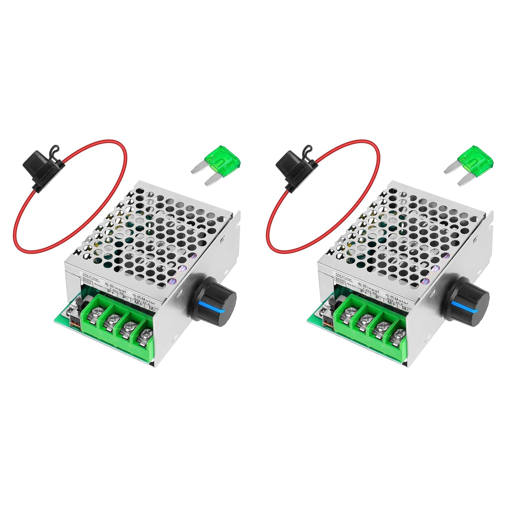 Jnchdghwa As Shown 2X 7-70V 30A Pwm Dc Motor Speed Controller, Adjustable Pwm Motor Controller Switch 30A Variable Motor Speed Regulator