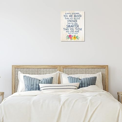 Miniatura 7 de Arte de pared inspirador con cita motivacional floral, arte de pared, póster positivo de 11 x 14 pulgadas, para paredes de aula, flores rústicas de