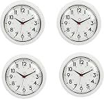 Kiera Grace Retro Decorative Analog Round Wall Clock, 9.5" D x 2" W, Red