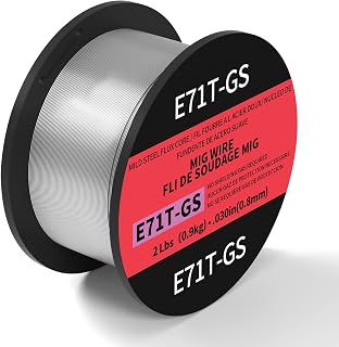 Flux Core Mig Wire, Mild Steel E71TGS .030-Diameter, 2-Pound Spool, Silver, Pack of 1