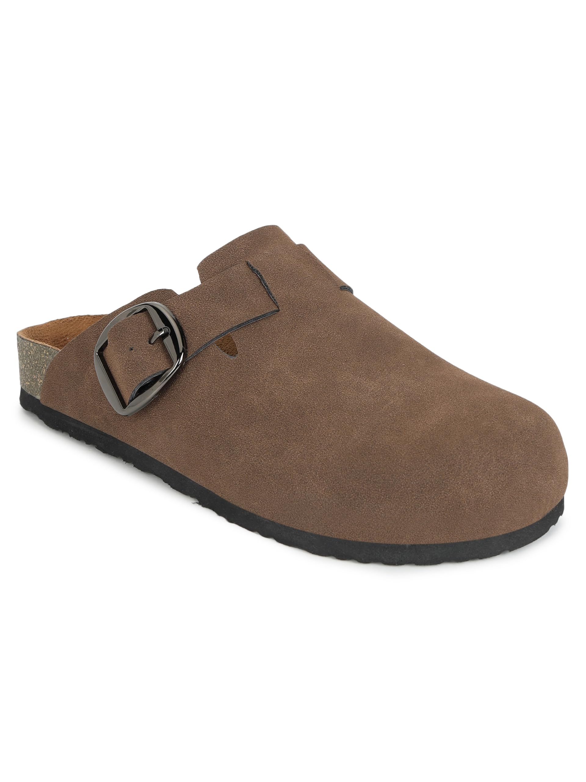 Comfortable Brown Suede Clogs for Woman | Stylish and Durable Clogs Women Footwear with Anatomically Shaped Footbed, Soft Lining & Lightweight EVA Sole for All-Day Comfortand Versatile Everyday Wear-image-21