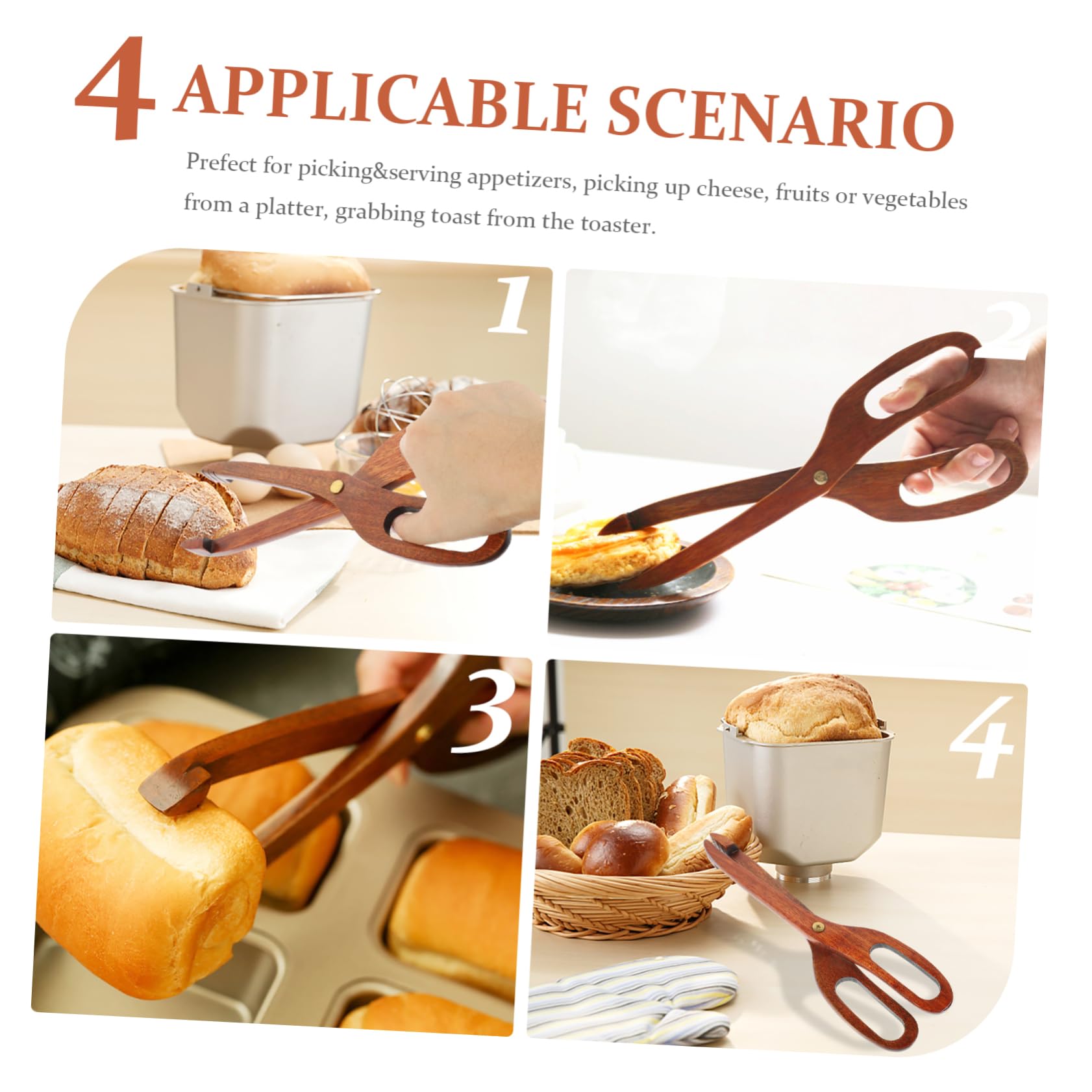GLEAVI 3 Pièces Pince à Dessert Réutilisable Forme de Ciseaux pour Gâteaux Ustensile de Cuisine