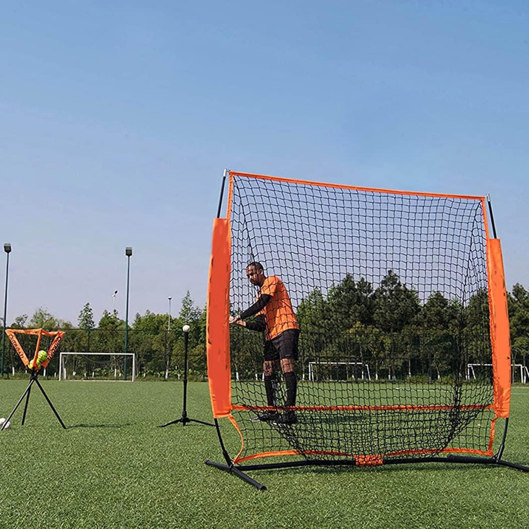LANGWEI Baseball Practice Net, 5'X 5' Portable Baseball and Softball Backstop with Strike Zone for Hitting and Pitching, Batting, Catching