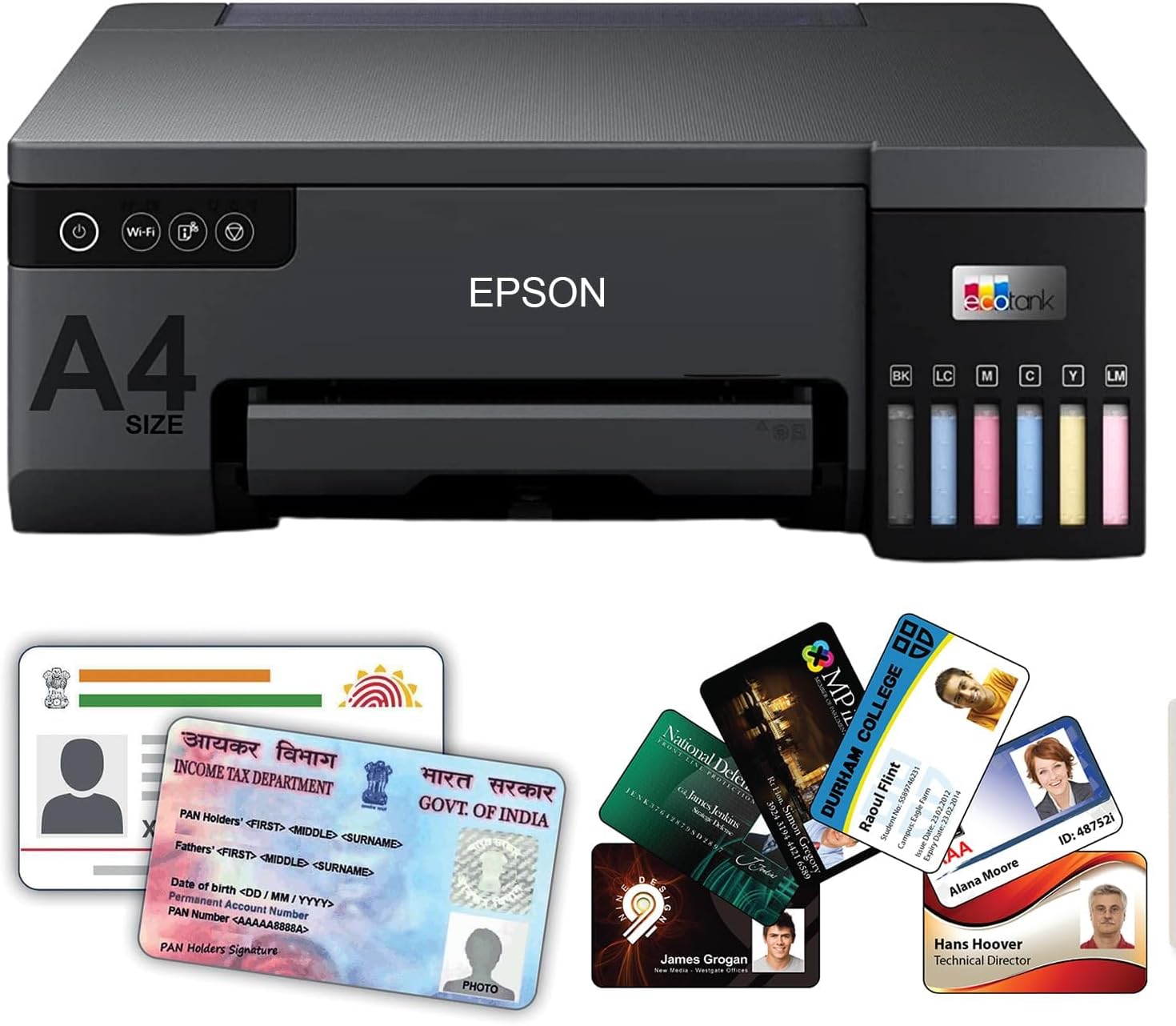 Eco Tank L8050 Wireless Colour Home Inkjet Printers, Multicolor