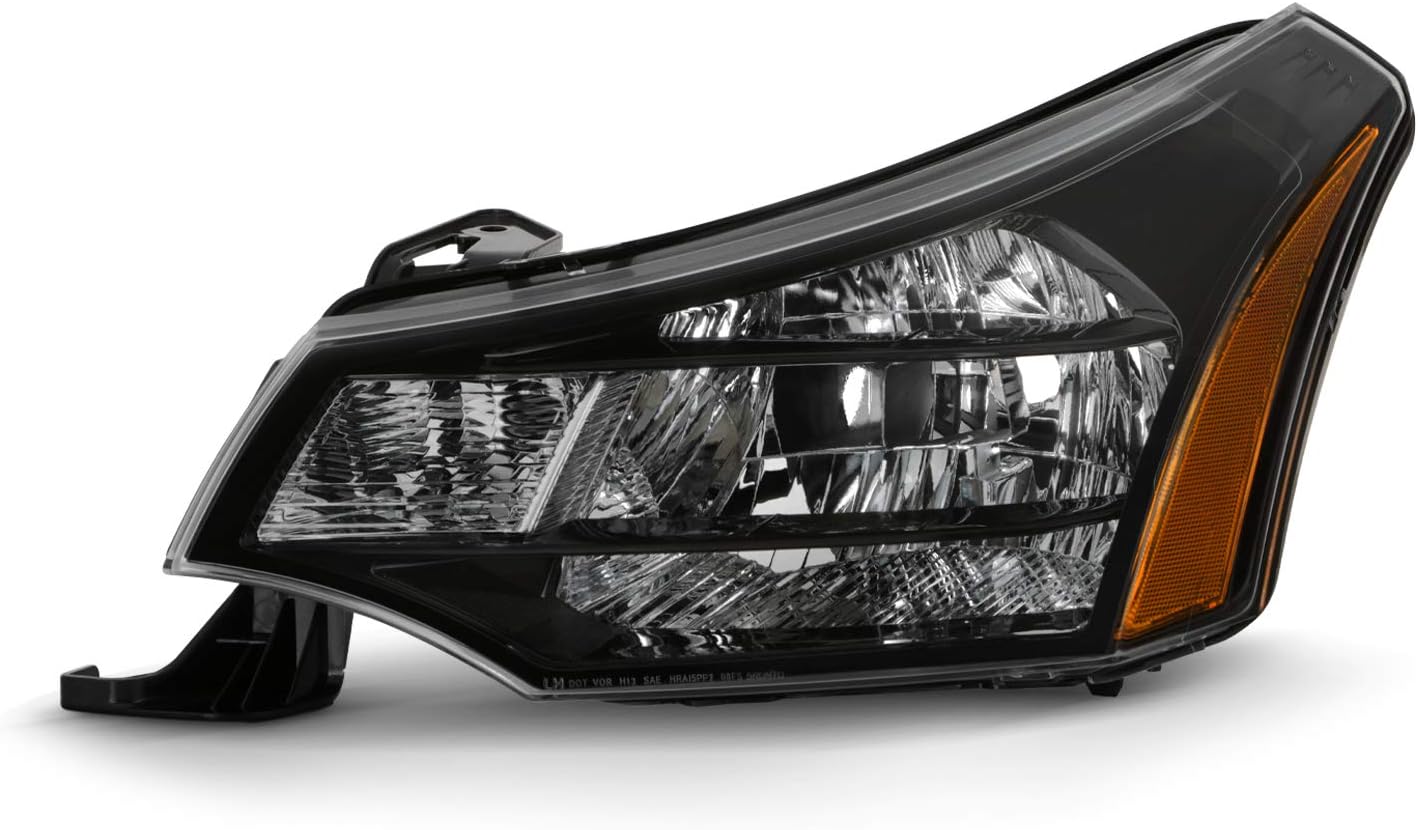AKKON - Fits 2008-2011 Ford Focus SEL Model OE Black Factory Style Headlights Pair Replacement - Left Driver Side