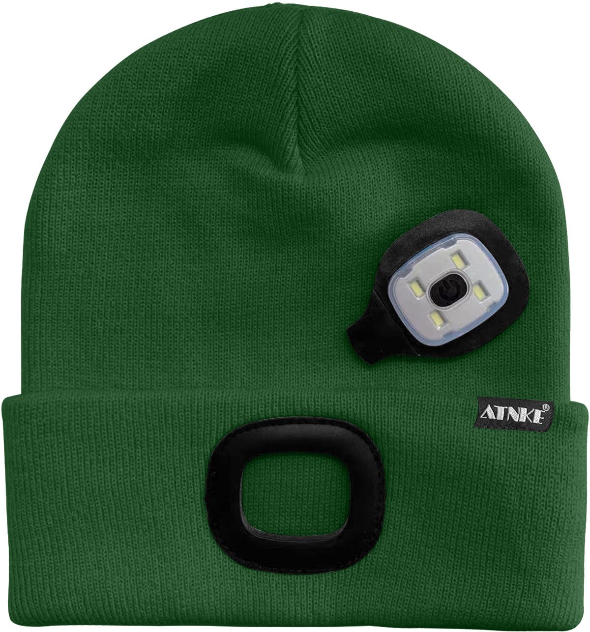 ATNKE LED Cappello Illuminato Berretto,USB Ricaricabile Cappello da Corsa 4 LED Impermeabile Luce Invernale Calda Lampada Frontale Regali per Uomo e Donna