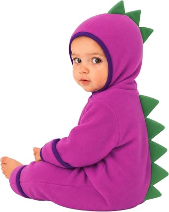 Cuddle Club Dinosaur Fleece Baby Bunting Bodysuit Hoodie, Newborn - 5T