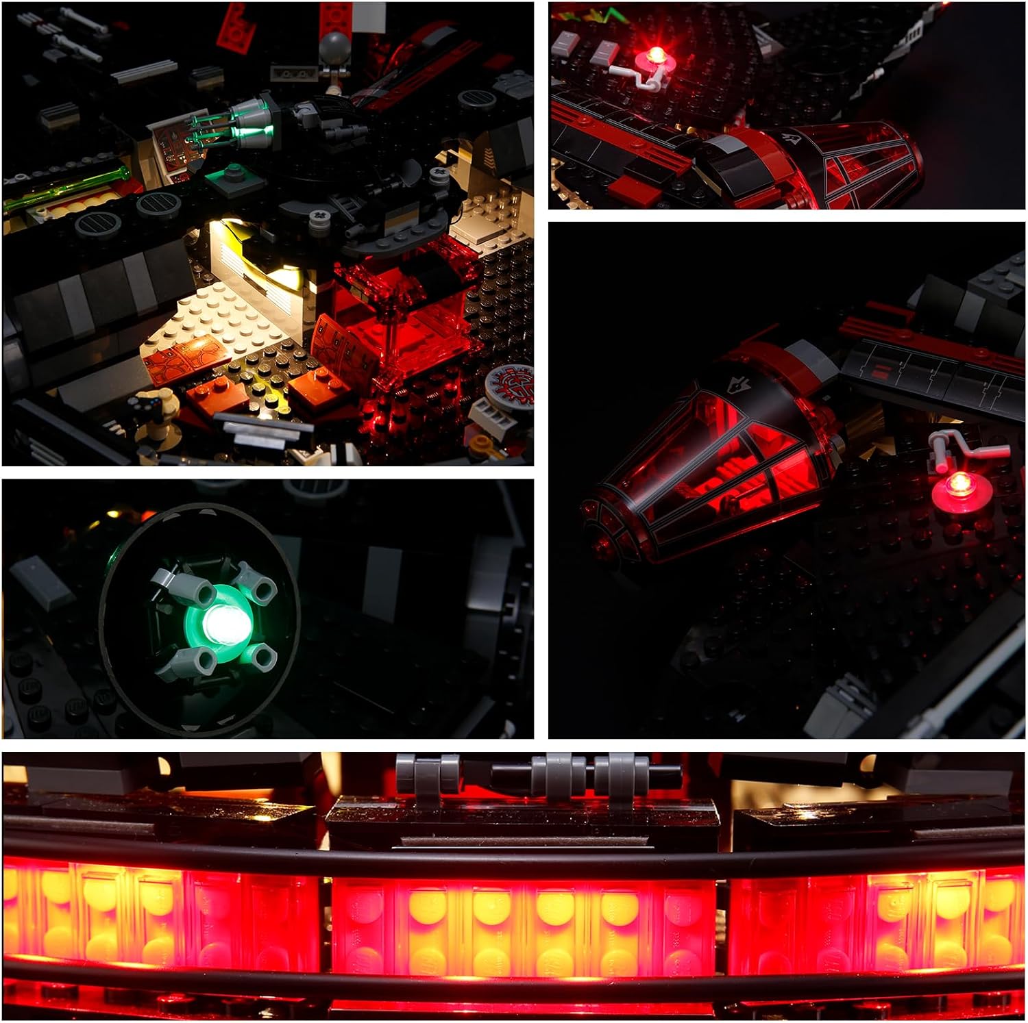 YEABRICKS LED Light for 75389 Star Wars The Dark Falcon Building Blocks Model (Building Set NOT Included)
