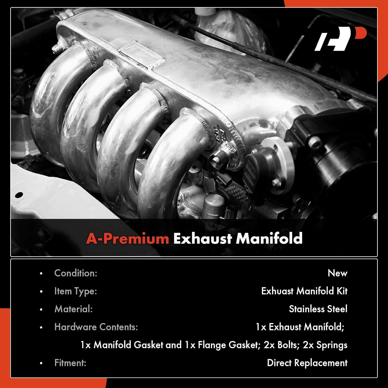 A-Premium [DOHC L4 1.8L] Engine Exhaust Manifold Kit Fit for Toyota Corolla Matrix 2009-2010 & Scion xD 2008-2012, W/Gaskets & Bolts & Springs, Replaces 171410T040 1714137050