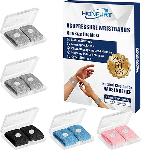 Vista 35 de Motion Sickness Bands Anti Náuseas Pulsera Ver 1-2 Pares Camo Azul, Camo Rosa