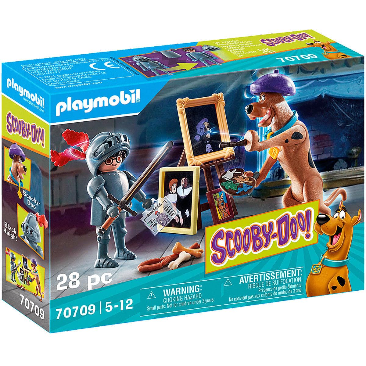 Playmobil SCOOBY-DOO! 70709 Adventure with Black Knight, for Children Ages 5+