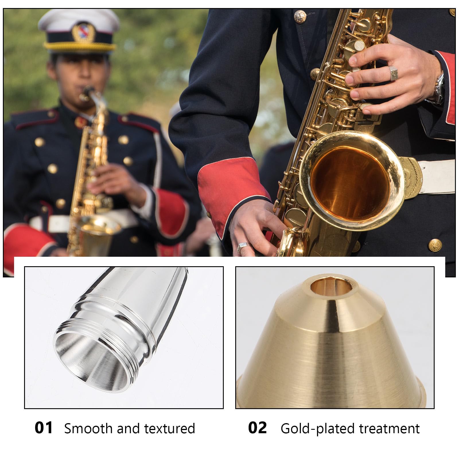 Set 7 Pezzi Beccucci per Tromba in Ottone Argento per Principianti, Adatto a Tutti i Tipi di Trombe, Prestazioni Professionali Suono Alto Facile da Pronunciare