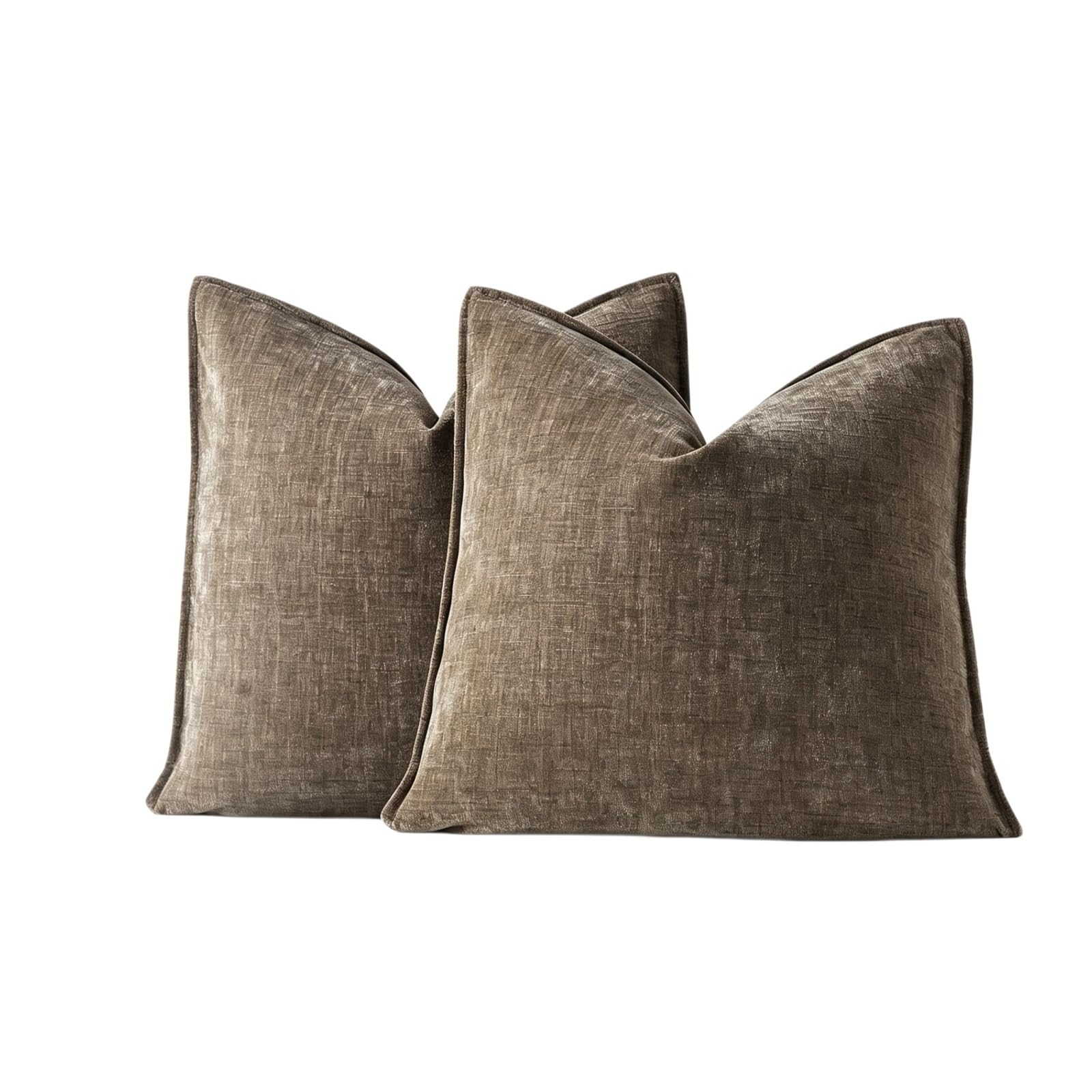 Pack Of 2 Chenille Decorative Throw Pillow Covers 18x18 Inch Cushion Cover