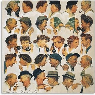 Gossips canvas poster print 12x12 inch