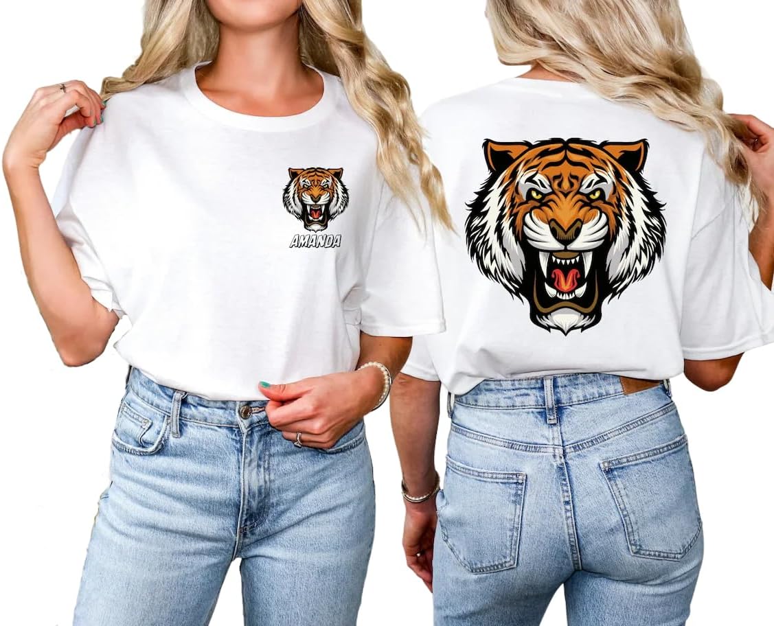 Custom Tiger Location Amazon.com: Custom Tigers Shirt, Personalized Mascot Tee, Customized ...