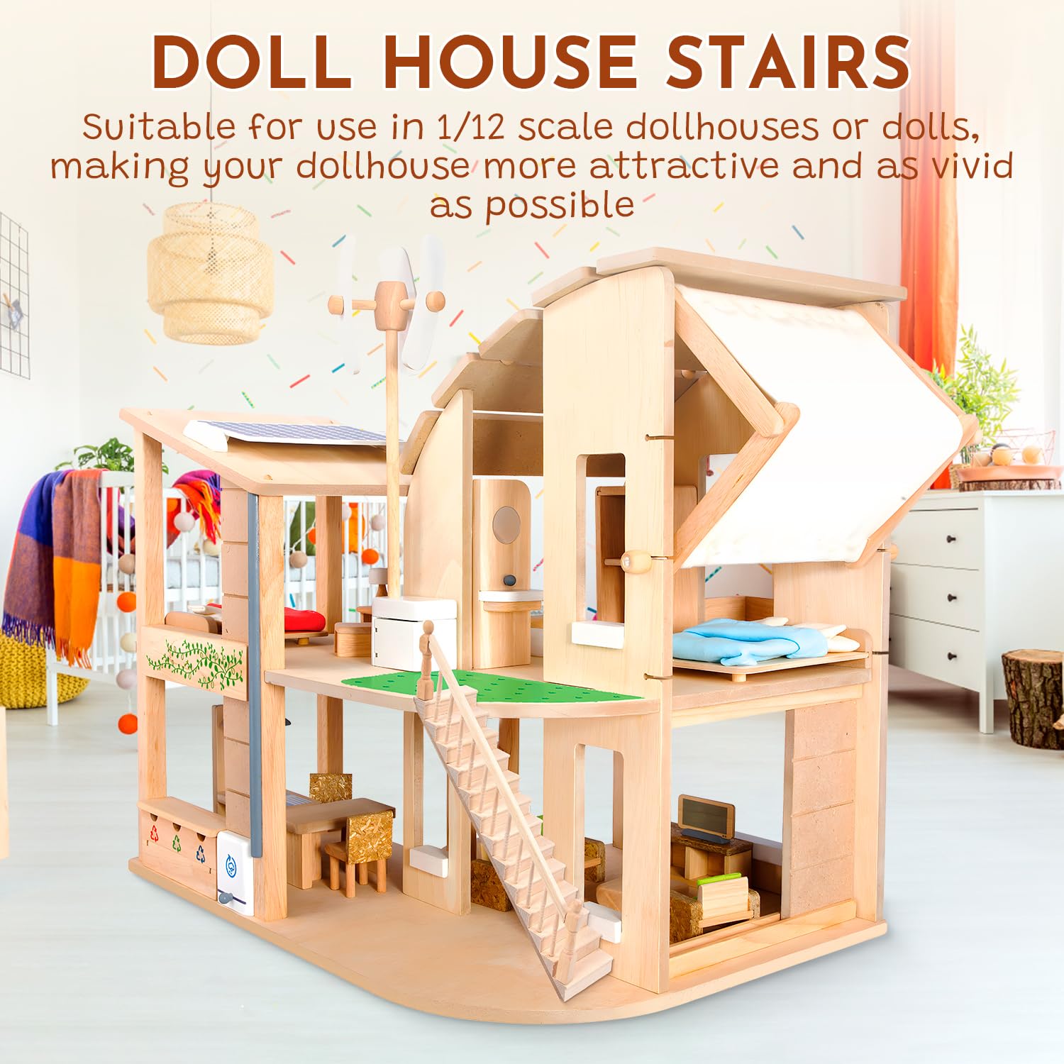 Scala A Gradini In Miniatura Scala 1/12 Per Casa Delle Bambole – Accessorio Leggero E Dettagliato, Pieghevole, Per Vetrine E Diorami