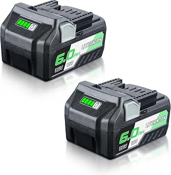 2-Pack 6.0Ah 18V/36V Lithium-Ion Replacement for Metabo Battery | Compatible with 371751M 372121M BSL36A18 BSL36B18 Cordless Power Tools