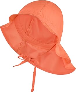 Sterntaler Sonnenhut einfarbig – Sonnenhut aus Bio-UV-Popeline mit Bindeband, Größenregulierung und Nackenschutz, UV-Schutz 50+