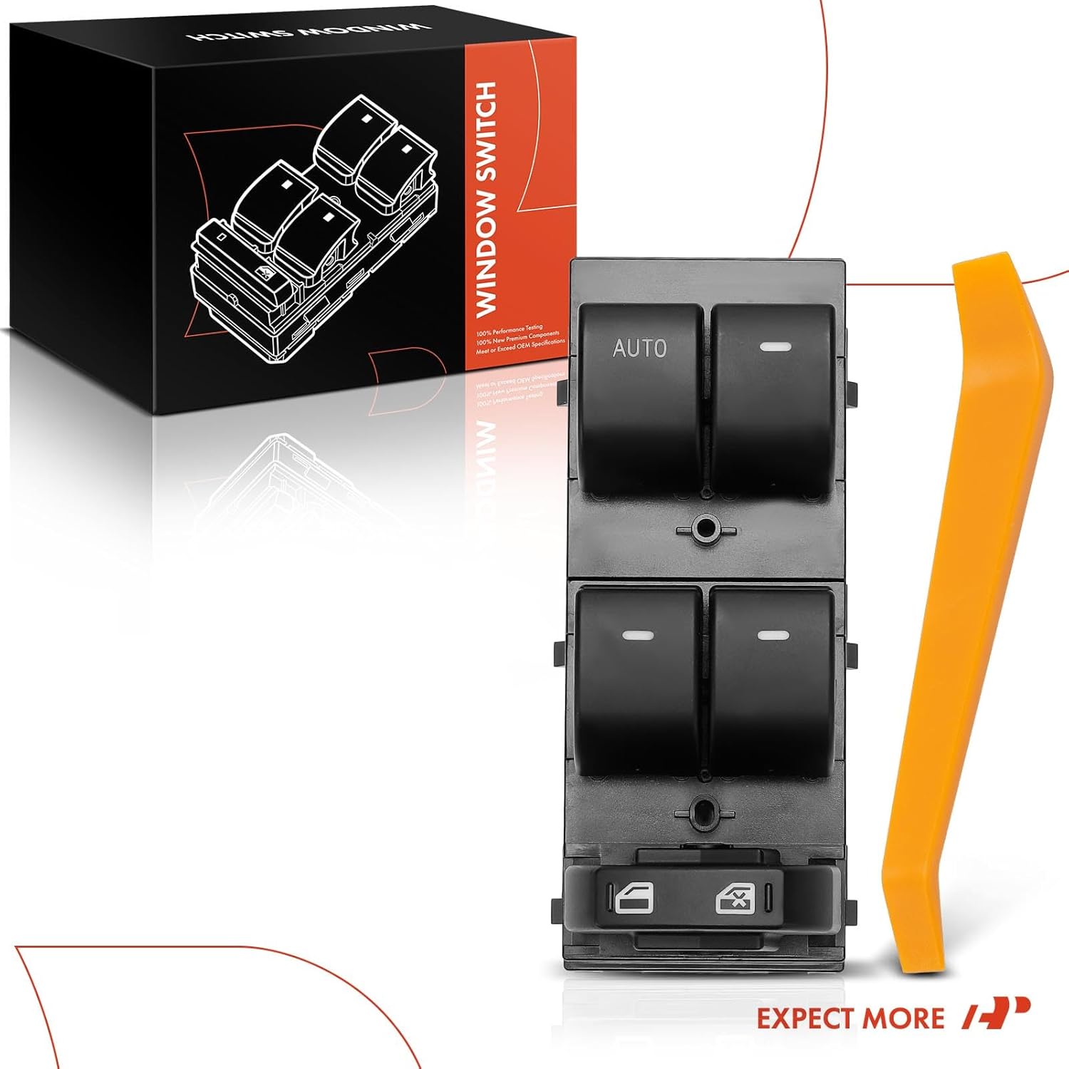 A-Premium Front Driver Side Master Power Window Switch Compatible with Ford Taurus 2010-2012, Flex 2009-2019, Replace# 8A8Z14529AA, AA8Z14529AA