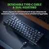 Razer Huntsman Mini (Purple Key) - Compact 60% gaming keyboard with opto-mechanical key (PBT keypads, removable USB-C cable) QWERTY US layout | Black