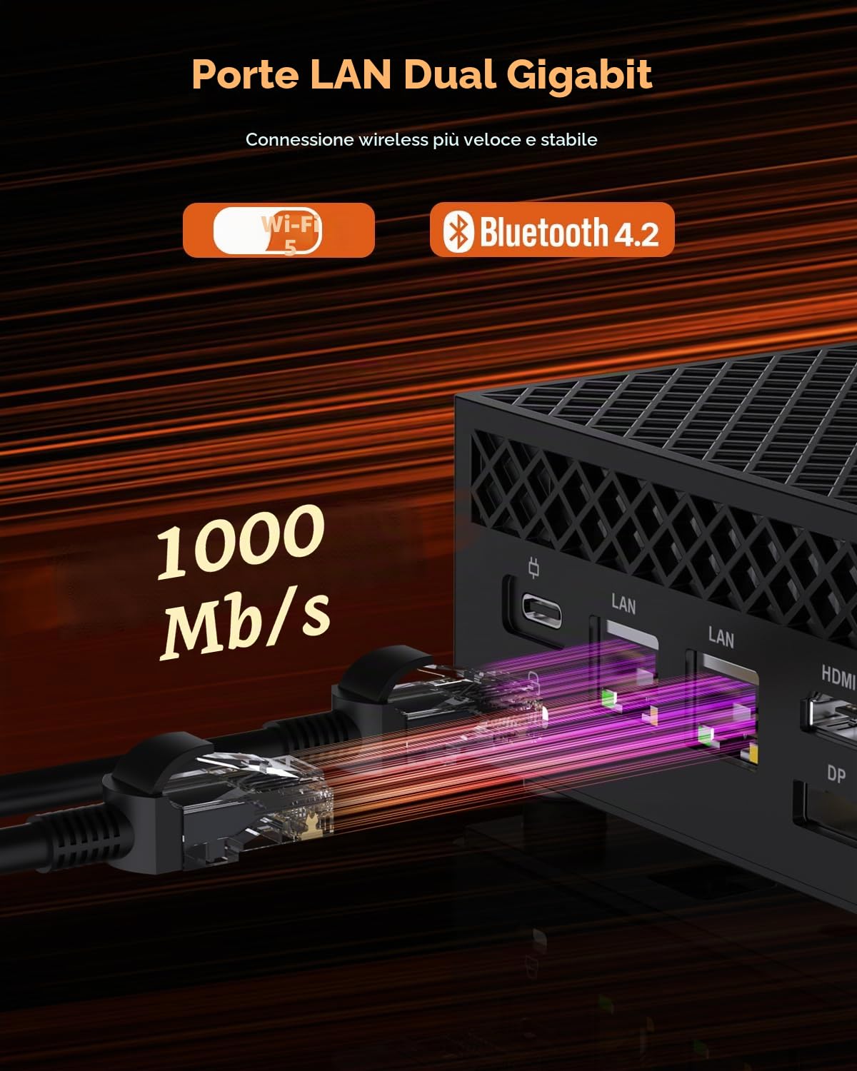 NiPoGi AM06 PRO Mini PC 16GB RAM, АMD Ryzen 5 5500U (6C/12T, fino a 4,0 GHz) Mini PC Dual LAN, 512 GB M.2 SSD Mini Desktop Computer, 4K UHD Triple Display/WiFi 5/BT 4.2 per giochi/ufficio/HTPC.