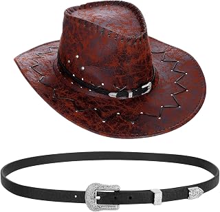 Cowboy Hat Band Soft PU Hatbands Belt Adjustable Western Hat Bands Unisex Cowgirl Hatbands for Women Girl Men Western Fedora Straw Hats