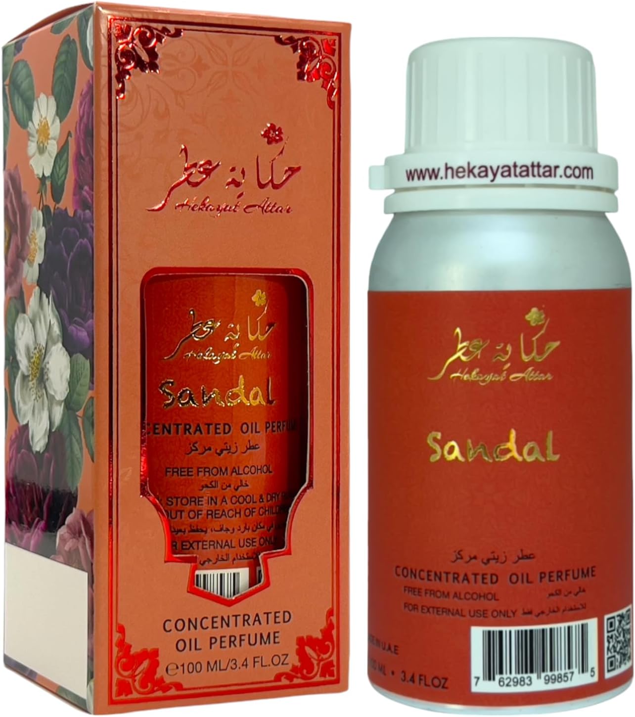 SANDAL 100 ML CONCENTRATED PERFUME OIL by Hekayat Attar
