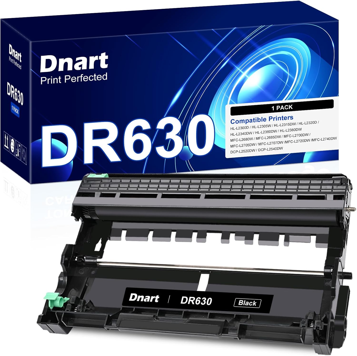 Compatible DR630 Drum Unit (Not Toner) Replacement for Brother DR630 DR-630 for HL-L2300D HL-L2380DW MFC-L2700DW MFC-L2740DW DCP-L2540DW Printer (1 Pack)