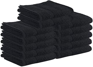 Nywele Silver Living Bleach Proof 6 Towels Black, 16" x 27"| Pack of 6 | Perfect for Salon Use | Bleach Safe Salon Towels