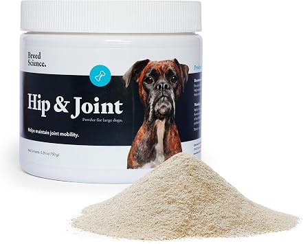 Hip and Joint Food Supplement for Dogs, Large Breeds- Glucosamine and Chondroitin Powder with Green Lipped Mussel - Pain, Inflammation Relief with Vitamins - Senior Health Supplies for Arthritis