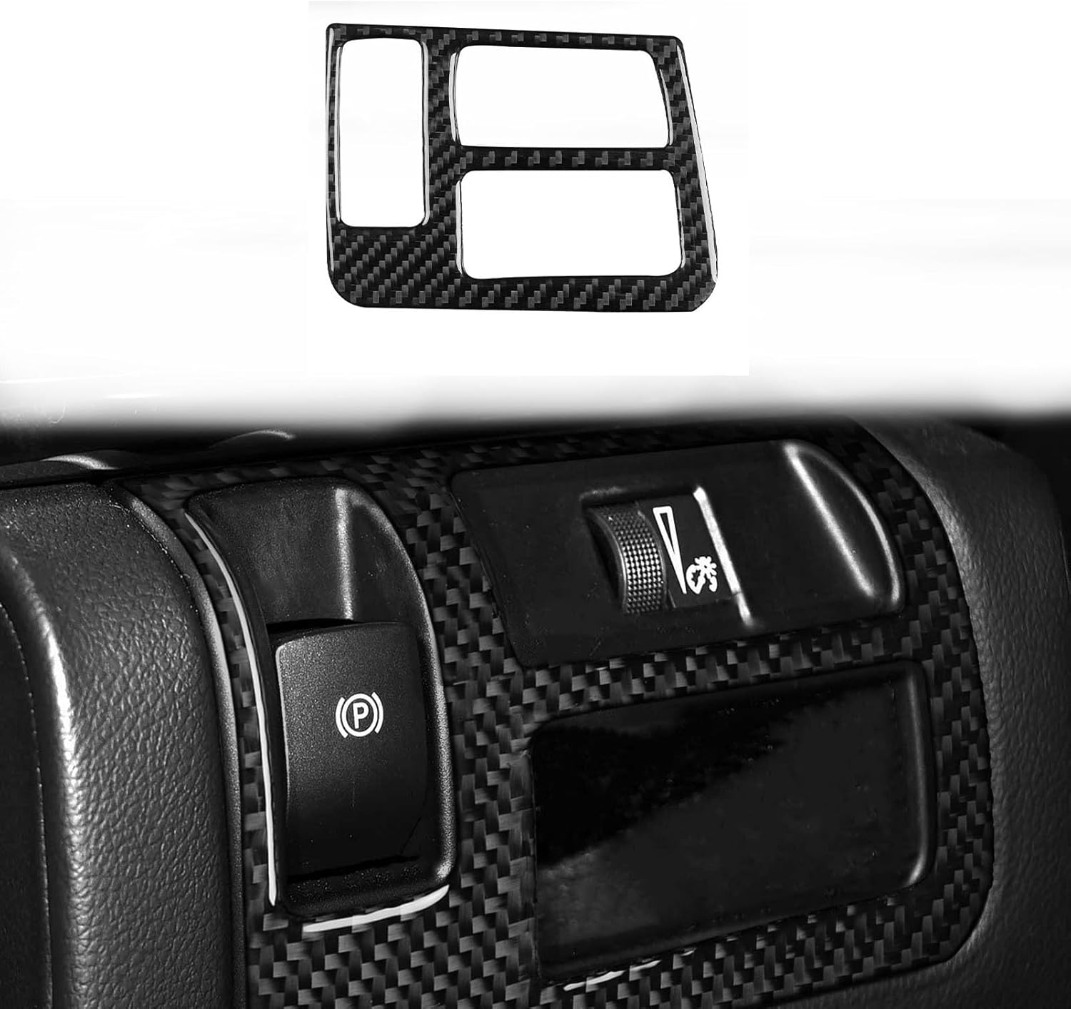 Real Black Carbon Fiber Car Dashboard Central CD Player/AC Climate Control Panel Sticker Interior Trim Compatible with Cadillac CTS/CTS-V 2014 2015 2016 2017 2018 2019[Only Fits Sedan Version]