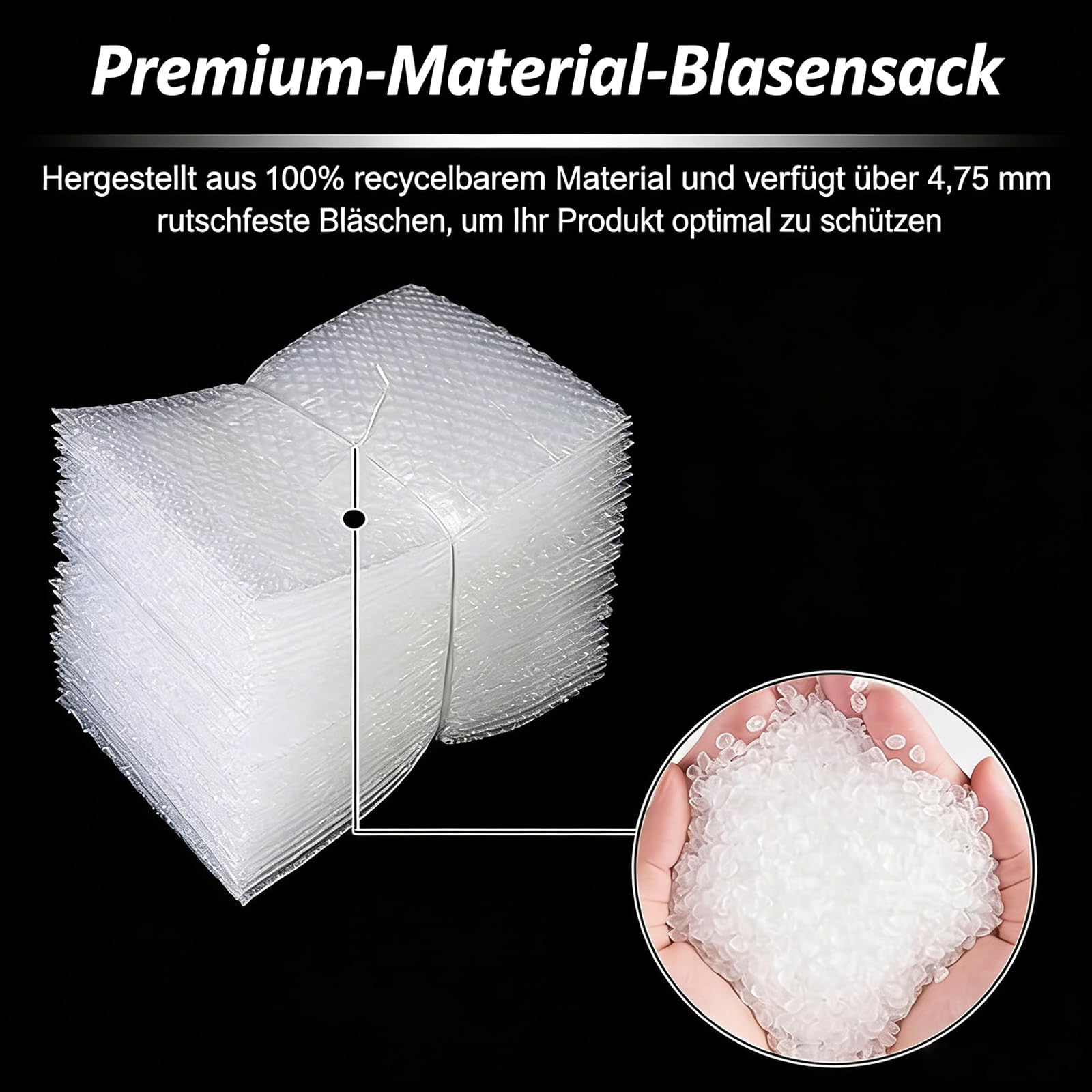 Luftpolsterbeutel 100 Stück, 20x25 cm, Doppelwandige, klare Luftpolstertaschen, nicht selbstversiegelnd. Luftpolsterumschläge sind ideal für Versand, Lagerung & Umzug