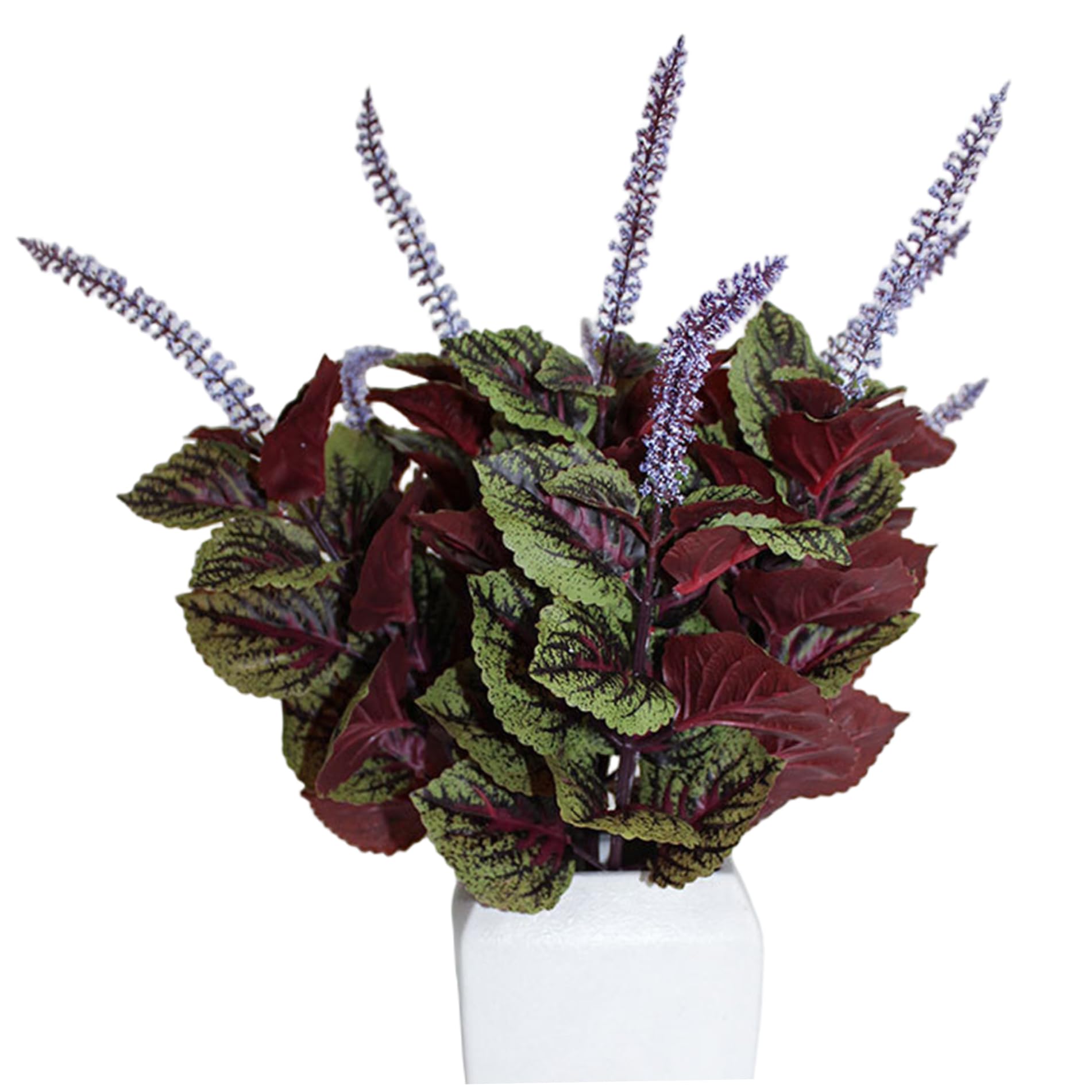 Buisson de coléus artificiel déco maison fleurs artificielles fausse soie