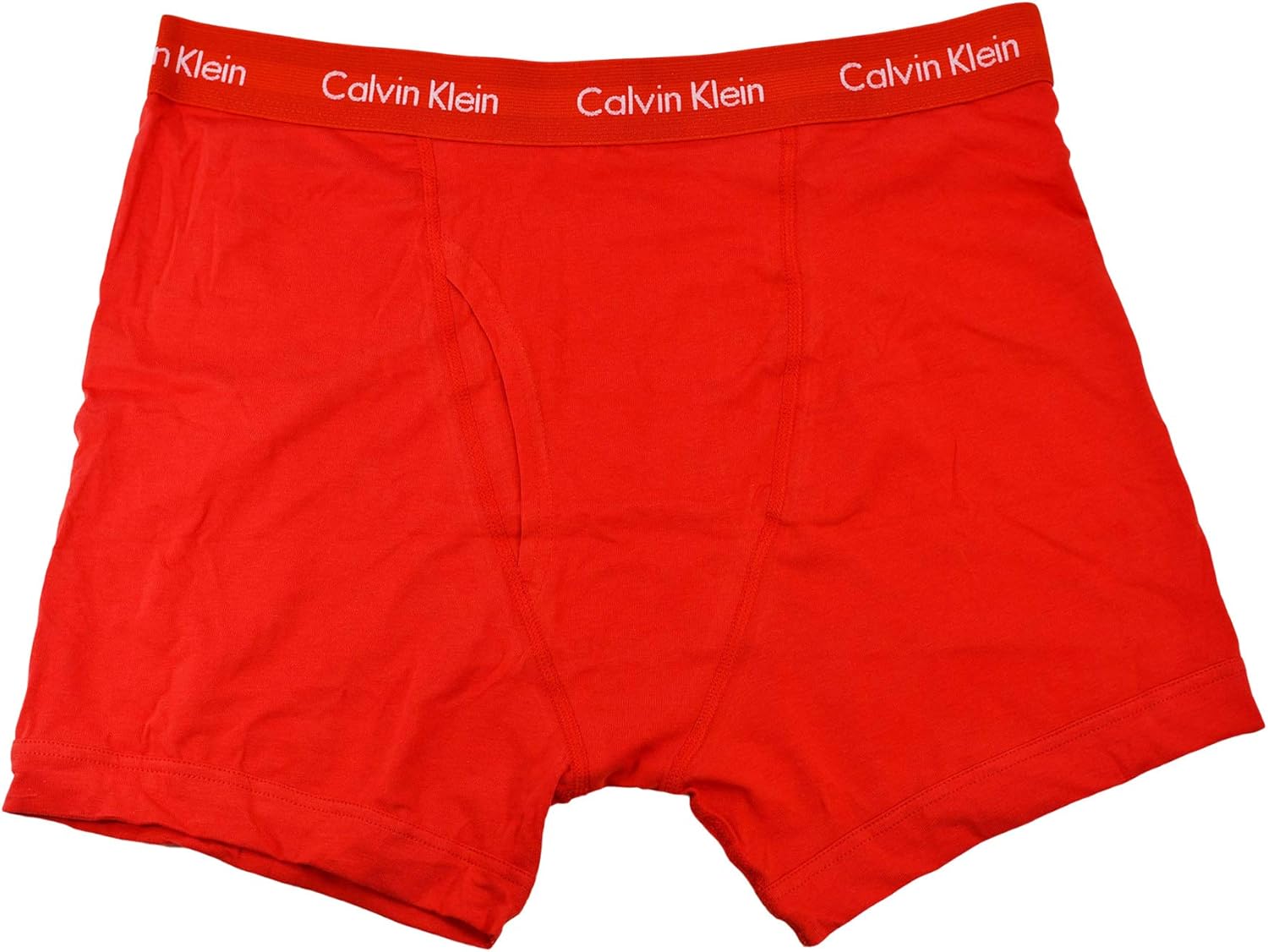 Calvin Klein Men's Cotton Stretch Multi-Pack Boxer Briefs 3 Grey Smoke/Flame Scarlet/Corsair X-Large