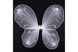Dushi Colle Fairy Wings for Kids, Exquisite Grey Fairy Wings Butterfly Fairy...