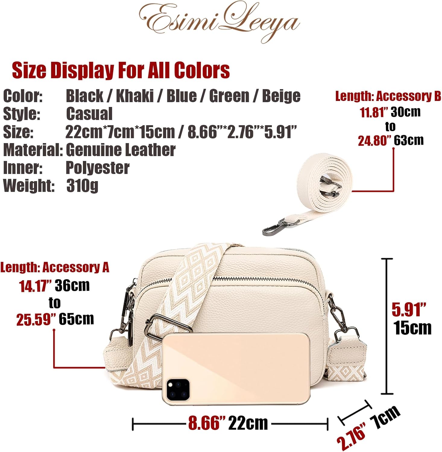 Small Genuine Leather Shoulder Bags for Women with Cell Phone Pocket Purses with Gitar and Leather Strap